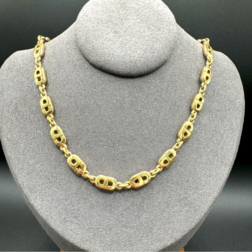 Dior solid EUC necklace.  Detailed with CD monogram, rare piece to find & wear!